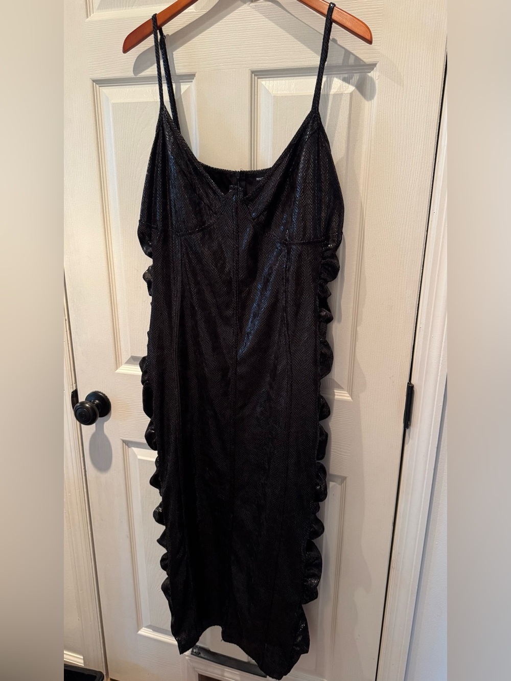 Women’s plus size 20 Black Snake print Ruched Side Slip Fitted Maxi Dress